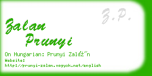 zalan prunyi business card